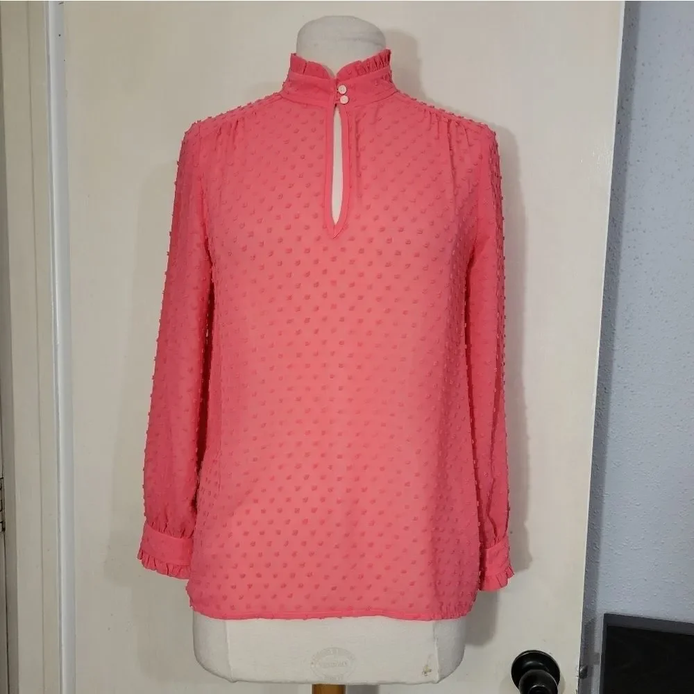 J. Crew Dots Rose/Pink Long Sleeves Sz 2